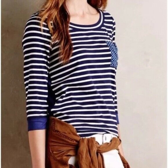 Anthropologie Little Yellow button Antibes Top - Picture 1 of 1